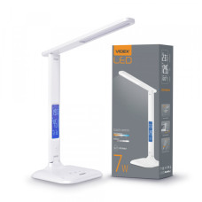 Настільна лампа світлодіодна з дисплеєм LED VIDEX TF05W 7W 3000-5500K білий