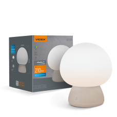 LED лампа настiльна з акумулятором VIDEX VL-TF26BG 4W 3000-6500K+RGB Beige LED лампа настiльна з акумулятором VIDEX VL-TF26BG 4W 3000-6500K+RGB Beige