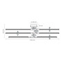 Изображение LED світильник стельовий VIDEX CLD013 40W 3000-4000-6000K White ИМ Light-Deco 3 