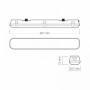 Изображение LED світильник IP65 лінійний під лампу 2хТ8 VIDEX 0,6М 220V ИМ Light-Deco 11 