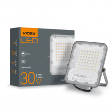 Прожектор світлодіодний з датчиком день/ніч LED VIDEX PREMIUM F2 30W 5000K сірий
