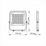 Зображення Прожектор світлодіодний з датчиком день/ніч LED VIDEX PREMIUM F2 30W 5000K сірий ИМ Light-Deco 2 
