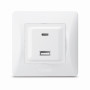 Зображення Розетка USB-A + USB-C PD20W біла VIDEX BINERA ИМ Light-Deco 1 