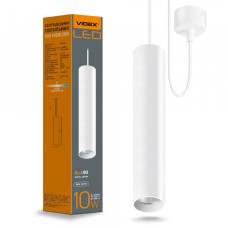 Світильник підвісний накладний світлодіодний LED VIDEX 10W 4100K білий