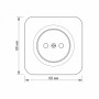 Зображення IP20 Розетка зовнішня одинарна біла VIDEX BINERA ИМ Light-Deco 3 