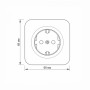 Изображение IP20 Розетка зовнішня одинарна із заземленням біла VIDEX BINERA ИМ Light-Deco 3 