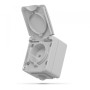 Изображение IP65 Розетка зовнішня одинарна сіра VIDEX BINERA ИМ Light-Deco 