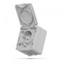 Зображення IP65 Розетка зовнішня одинарна із заземленням сіра VIDEX BINERA ИМ Light-Deco 