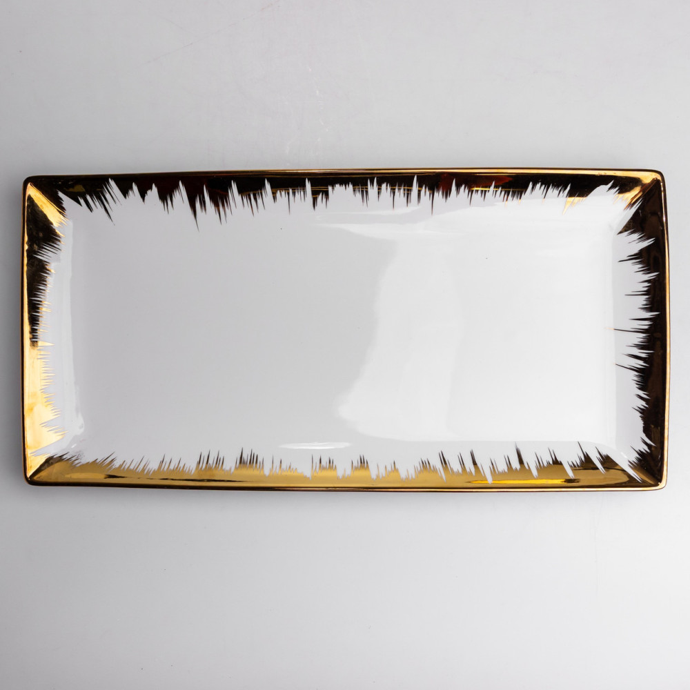 Изображение Блюдо сервировочное фарфоровое Golden Eye 40,5 см Yiwu DD26-34 ИМ Light-Deco 