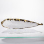 Зображення Фарфоровое блюдо для сервировки стола 37×13×2.5 (см) блюдо для подачи закусок Белый с золотом CJY-145 ИМ Light-Deco 2 
