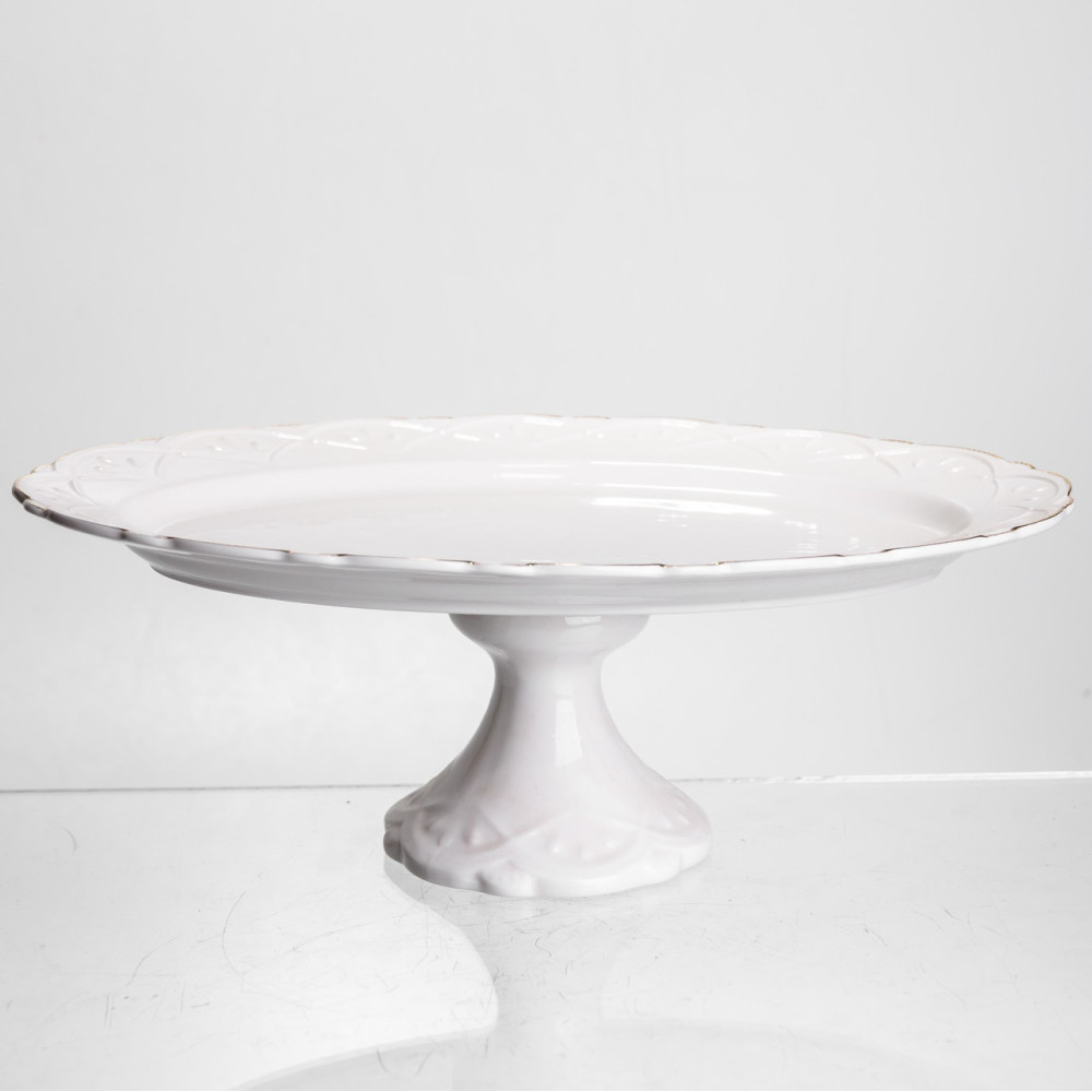 Изображение Блюдо на ножке фарфоровое Pearl 30,5 см Yiwu 120-YH-HG049 ИМ Light-Deco 