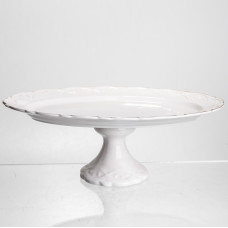 Блюдо на ножке фарфоровое Pearl 30,5 см Yiwu 120-YH-HG049 Блюдо на ножке фарфоровое Pearl 30,5 см Yiwu 120-YH-HG049