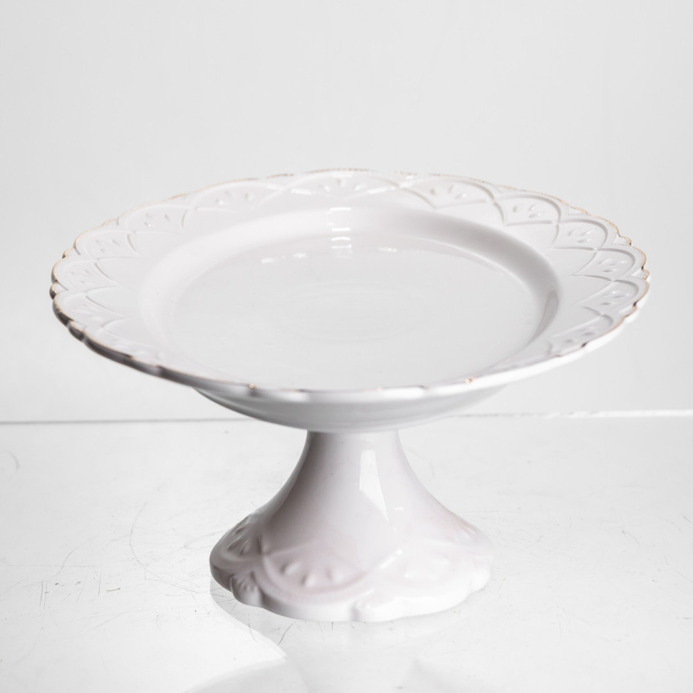 Изображение Блюдо на ножке фарфоровое Pearl 30,5 см Yiwu 120-YH-HG049 ИМ Light-Deco 2 