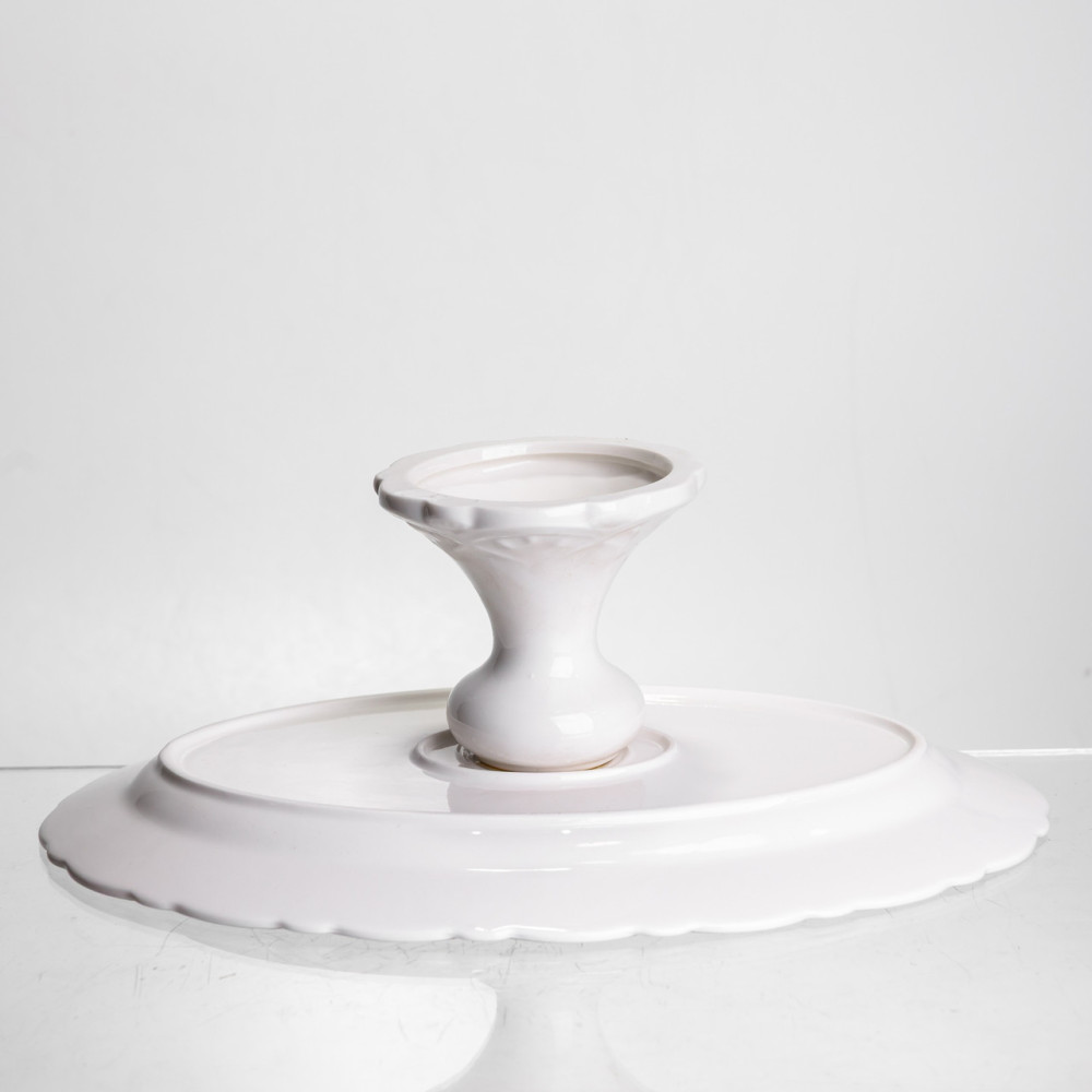 Изображение Блюдо на ножке фарфоровое Pearl 30,5 см Yiwu 120-YH-HG049 ИМ Light-Deco 3 
