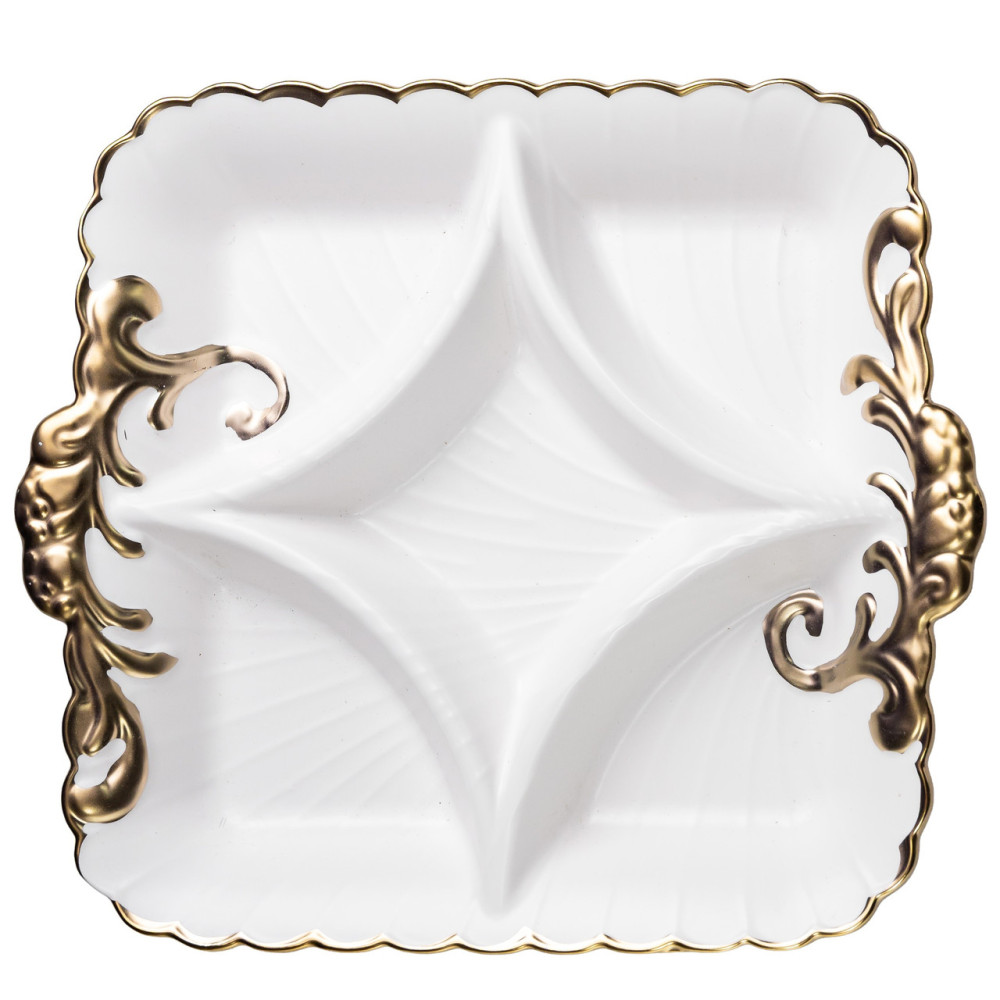 Зображення Менажница фарфоровая Margaret на 5 секций 29*29 см Yiwu YYSH1242 ИМ Light-Deco 