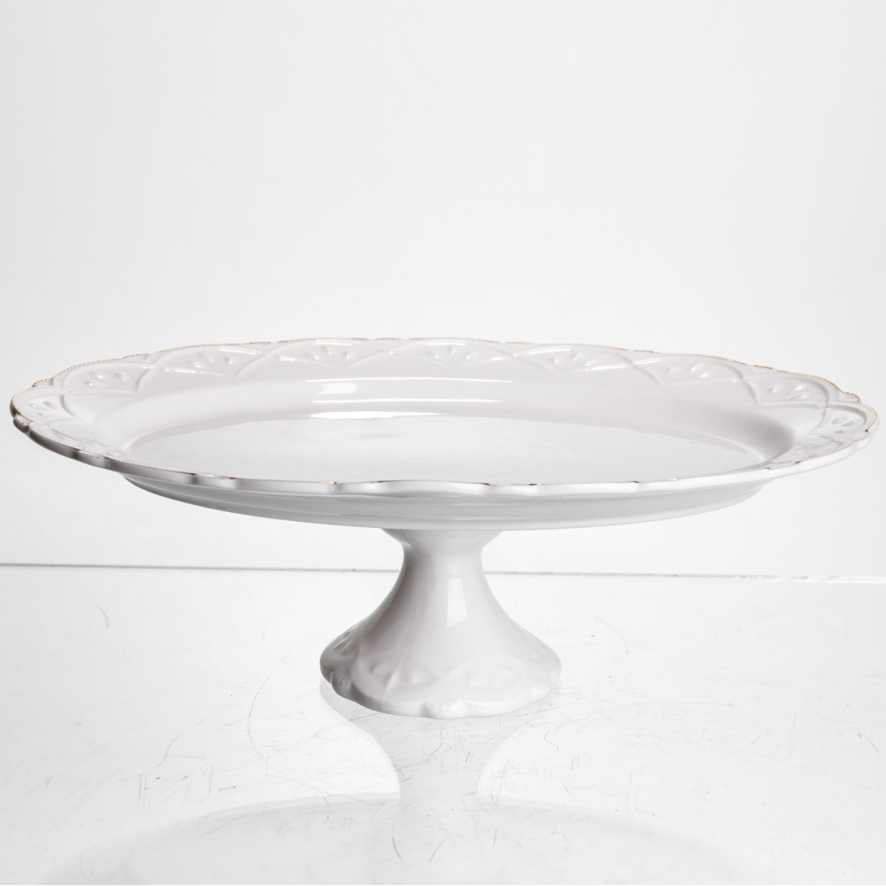 Изображение Блюдо на ножке фарфоровое Pearl 25,5 см Yiwu 120-YH-HG050 ИМ Light-Deco 