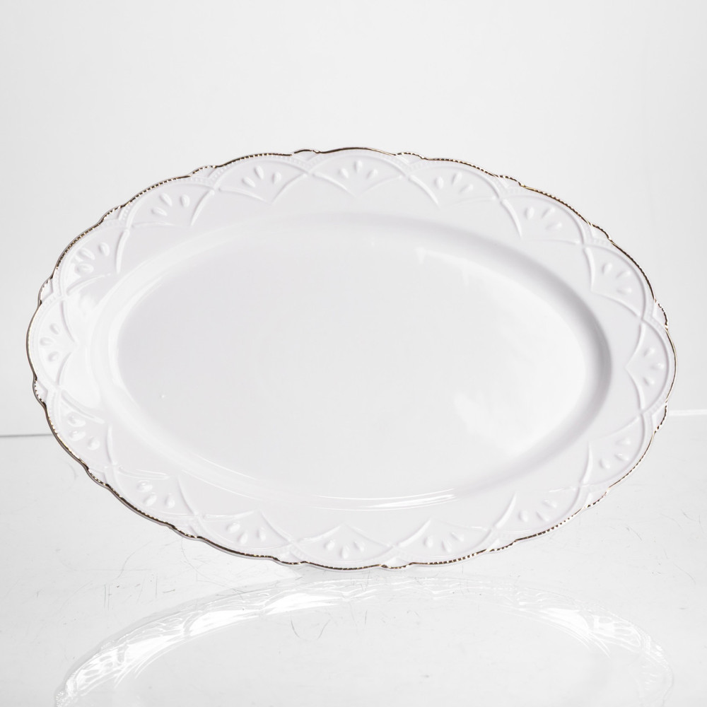 Изображение Блюдо на ножке фарфоровое Pearl 25,5 см Yiwu 120-YH-HG050 ИМ Light-Deco 3 