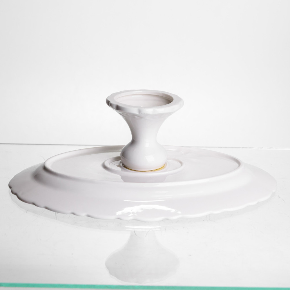 Изображение Блюдо на ножке фарфоровое Pearl 25,5 см Yiwu 120-YH-HG050 ИМ Light-Deco 4 