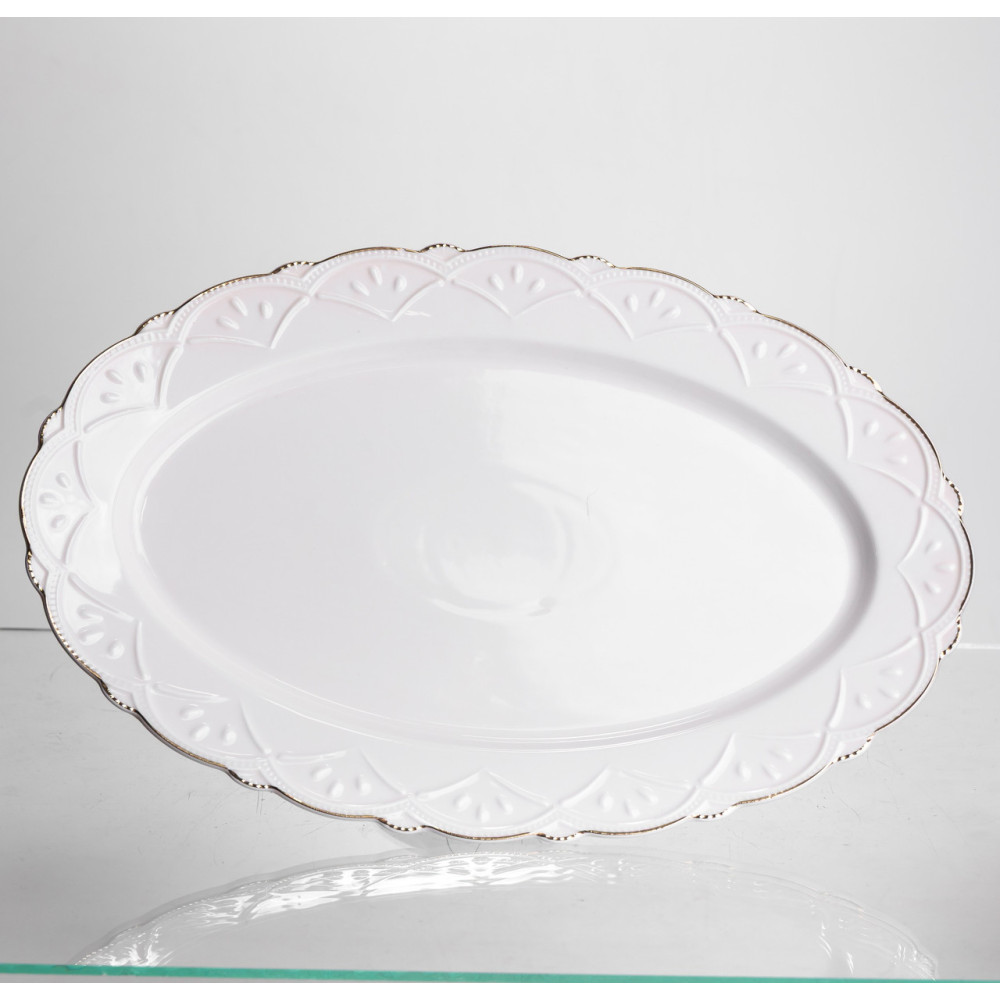 Изображение Блюдо сервировочное фарфоровое Pearl 35,5 см Yiwu 120-YH-HG048 ИМ Light-Deco 3 