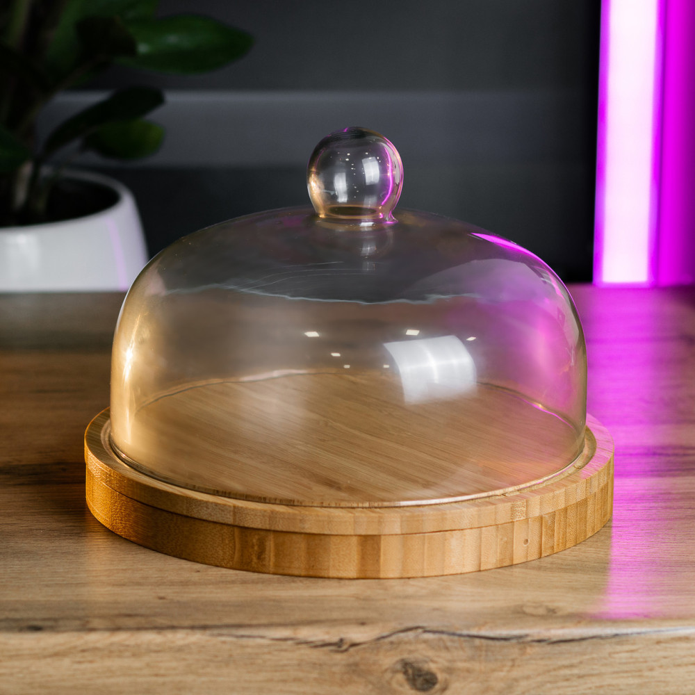 Зображення Набор для нарезки сыра Ø 25 со стеклянной крышкой HP1230 ИМ Light-Deco 1 