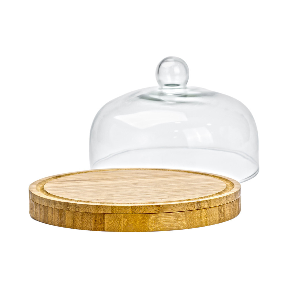 Зображення Набор для нарезки сыра Ø 25 со стеклянной крышкой HP1230 ИМ Light-Deco 2 