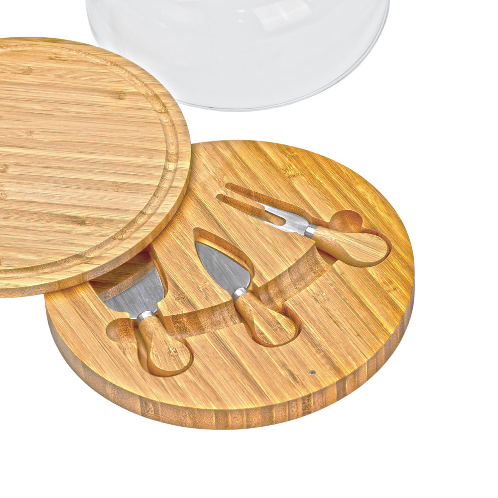 Зображення Набор для нарезки сыра Ø 25 со стеклянной крышкой HP1230 ИМ Light-Deco 6 