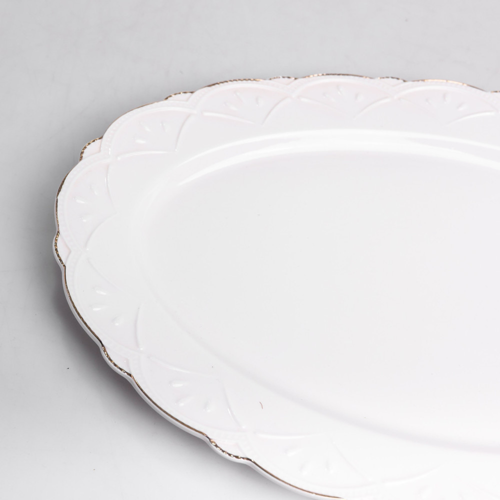 Зображення Блюдо сервировочное овальное фарфоровое Pearl 35,5*23 см Yiwu HP-HK-C27 ИМ Light-Deco 3 