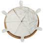 Зображення Тарелка для пиццы 28 см фарфоровая с бамбуковой вращающейся подставкой, секционная HP1213 ИМ Light-Deco 