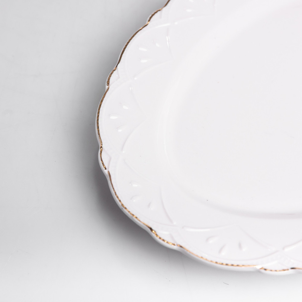Зображення Блюдо сервировочное овальное фарфоровое Pearl 30,5*20 см Yiwu HP-HK-C28 ИМ Light-Deco 3 