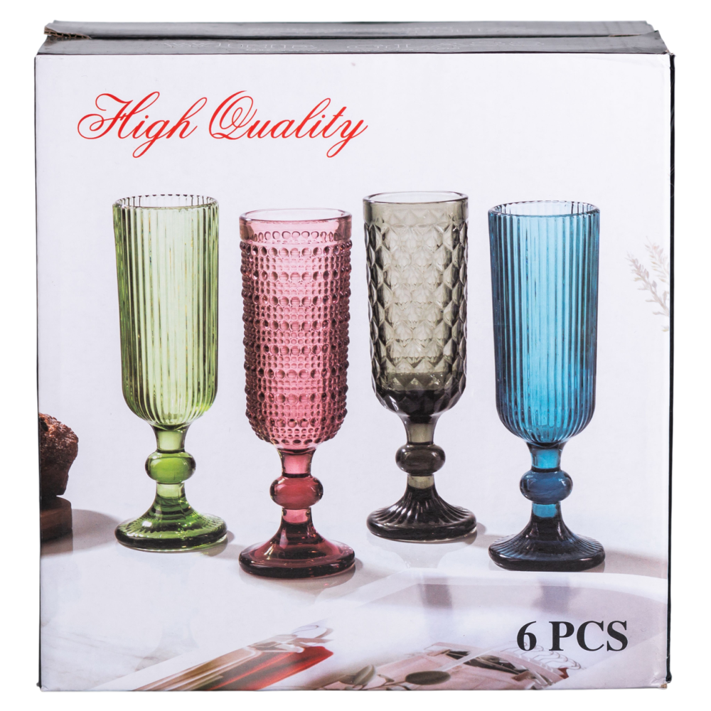 Изображение Набор бокалов для шампанского 6 штук 160 мл HP-19-91 ИМ Light-Deco 4 