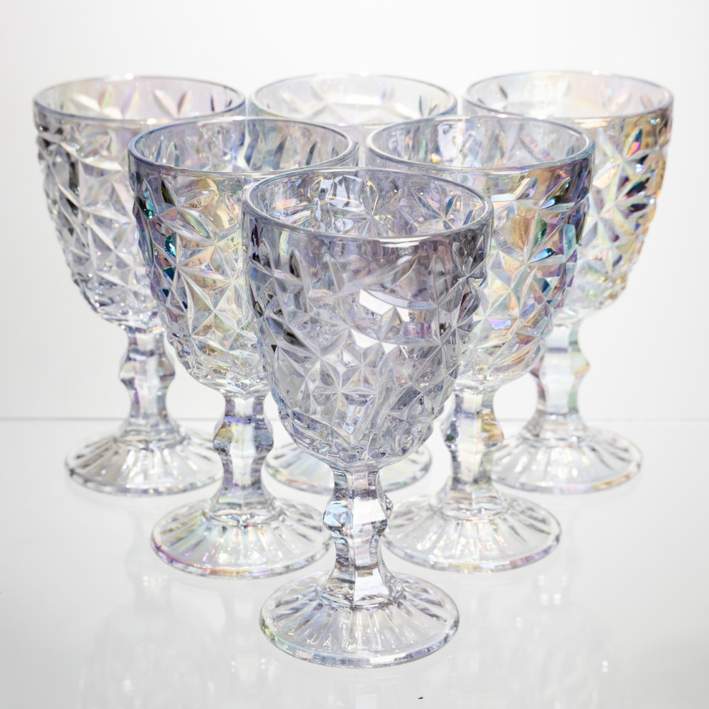 Зображення Набор бокалов для вина 6 штук 340 мл винные бокалы на ножке стеклянные фужеры для вина подарочные HP-19-173 ИМ Light-Deco 