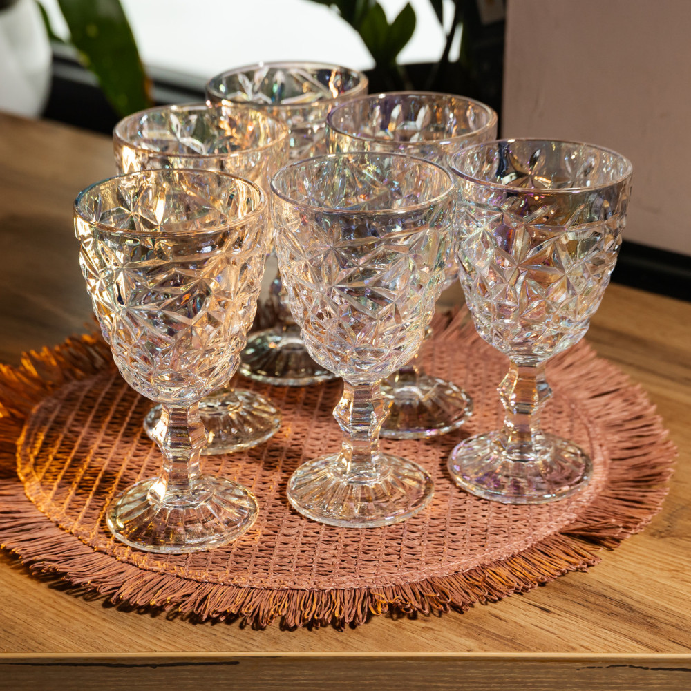 Зображення Набор бокалов для вина 6 штук 340 мл винные бокалы на ножке стеклянные фужеры для вина подарочные HP-19-173 ИМ Light-Deco 2 