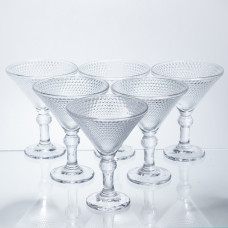 Набор бокалов для мартини Martini Glass 6 штук по 215 мл коктейльные HP-17-56