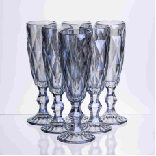 Набор бокалов для шампанского Diamond Blue 6 штук по 180 мл HP-19-274 прозрачный бокал для напитков лимонадов газалки