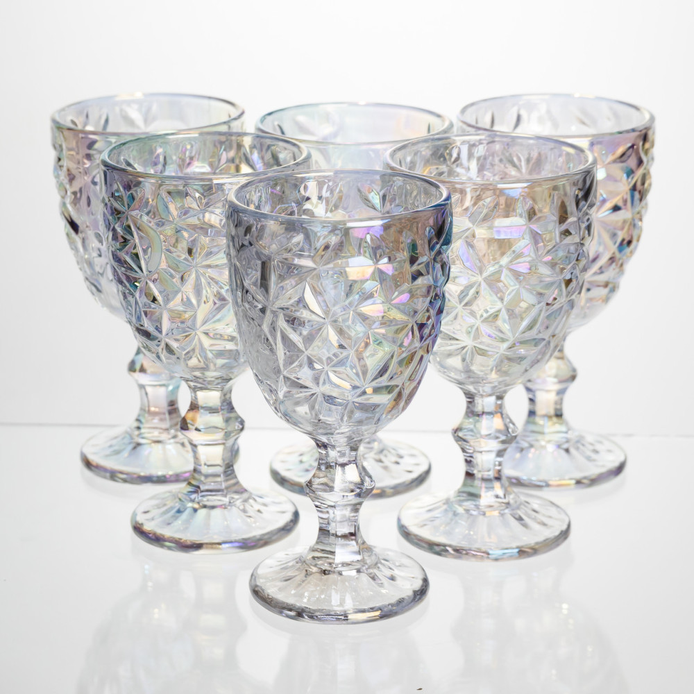 Зображення Набор бокалов для вина 6 штук 240 мл винные бокалы на ножке стеклянные фужеры для вина подарочные HP-19-174 ИМ Light-Deco 