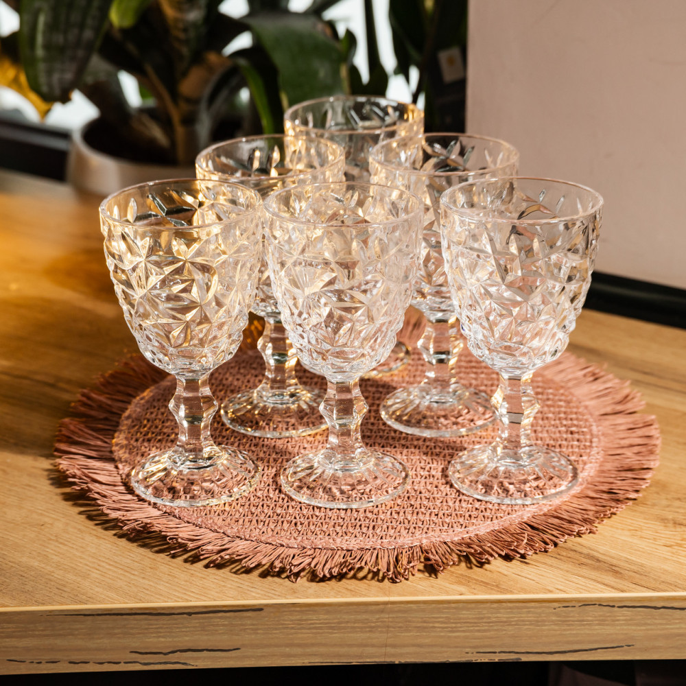 Зображення Набор бокалов для вина 6 штук 340 мл винные бокалы на ножке стеклянные фужеры для вина подарочные HP-19-165 ИМ Light-Deco 3 