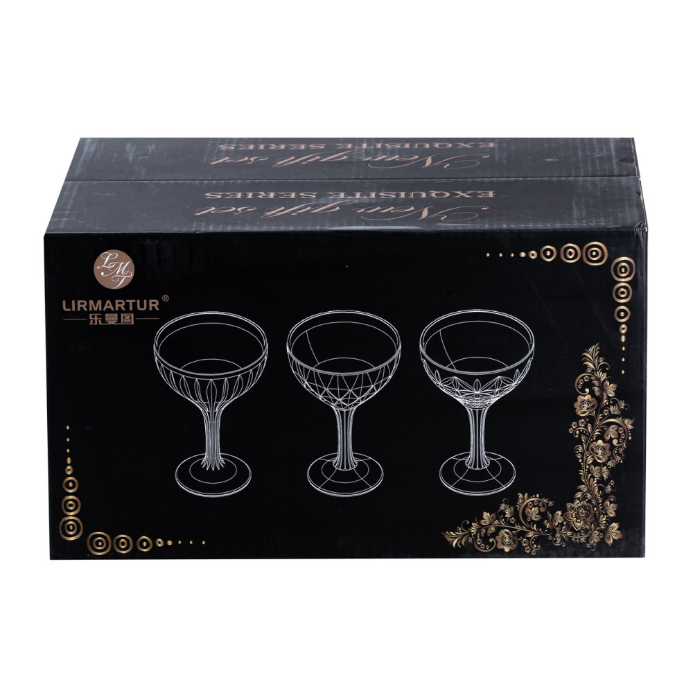 Зображення Набор креманок для мартини 6 шт по 290 мл на высокой ножке HP519 ИМ Light-Deco 2 