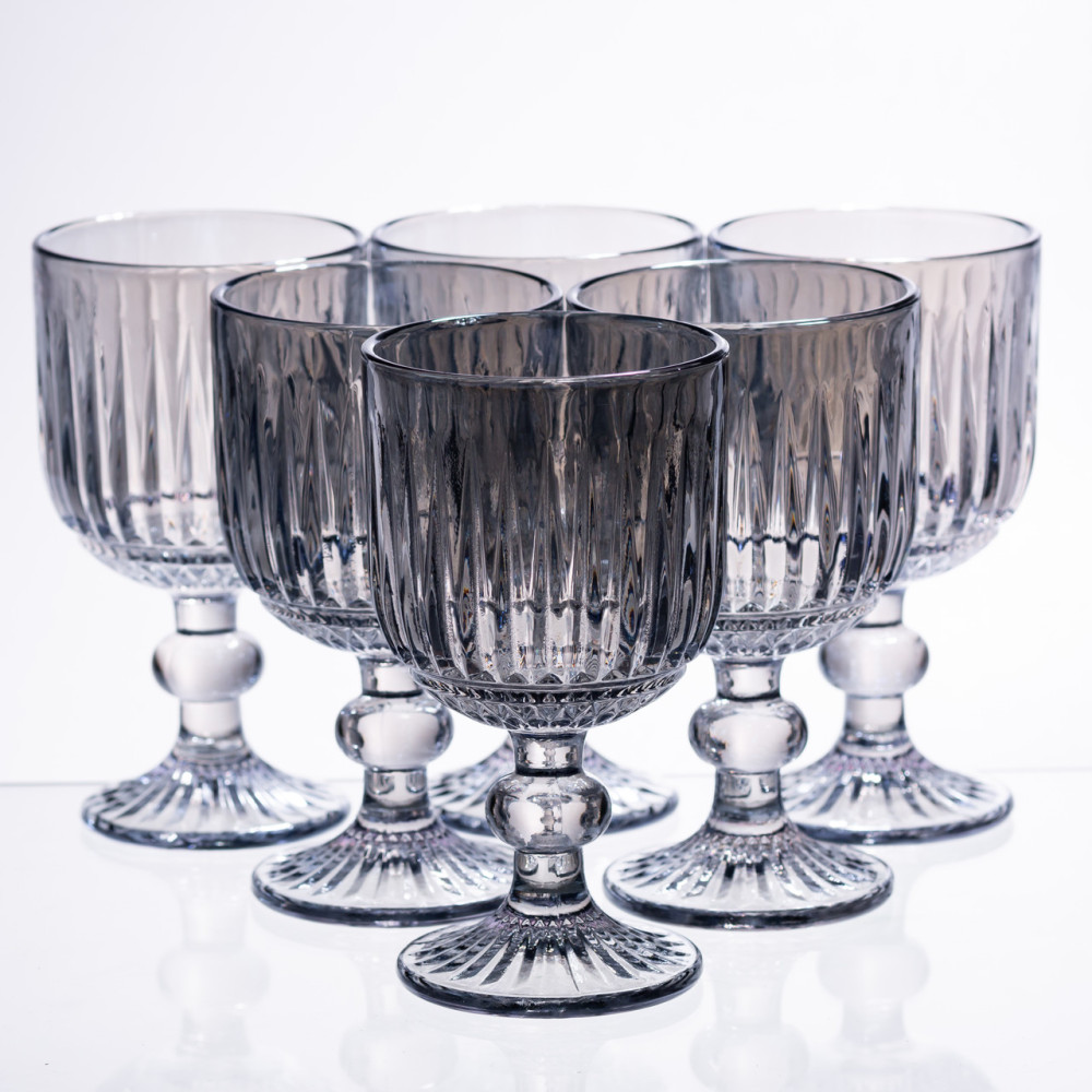 Изображение Набор бокалов для вина 6 (шт) по 220 (мл) Голубой HP-19-68 ИМ Light-Deco 