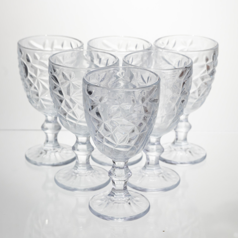 Зображення Набор бокалов для вина 6 штук 240 мл винные бокалы на ножке стеклянные фужеры для вина подарочные HP-19-166 ИМ Light-Deco 