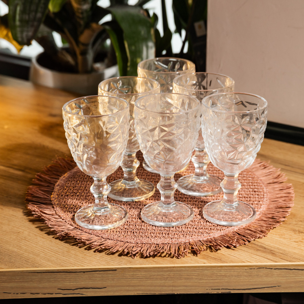 Зображення Набор бокалов для вина 6 штук 240 мл винные бокалы на ножке стеклянные фужеры для вина подарочные HP-19-166 ИМ Light-Deco 3 