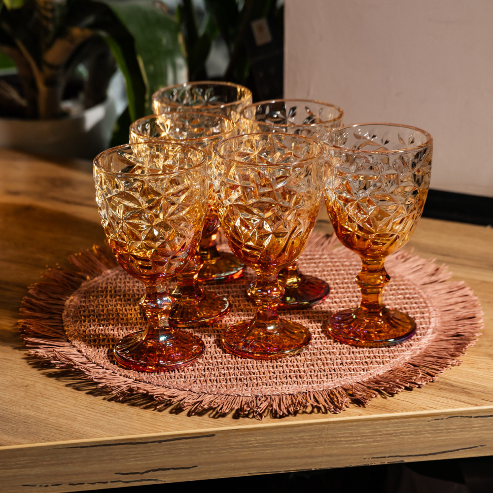 Зображення Набор бокалов для вина 6 штук 340 мл на ножке стеклянные Yiwu HP-19-189 ИМ Light-Deco 2 