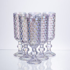 Набор бокалов для шампанского 6 штук по 160 мл rainbow HP-19-252