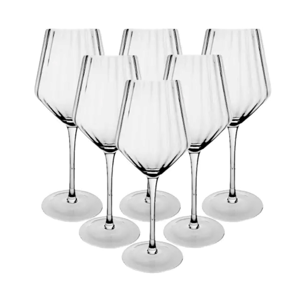 Изображение Стеклянные бокалы на ножке набор для вина 6 шт по 550 мл HP96 ИМ Light-Deco 