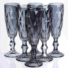 Набор бокалов для шампанского Fractal 6 штук по 180 мл HP-19-268 прозрачный бокал для напитков игристого вина