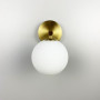 Изображение Бра Sphere Lampardi у латунному корпусі з білим плафоном ИМ Light-Deco 