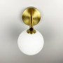 Изображение Бра Sphere Lampardi у латунному корпусі з білим плафоном ИМ Light-Deco 1 