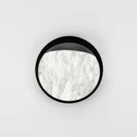 Сучасна модель чорного бра Eclipse wall з мармуровим камінням