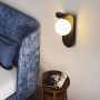 Зображення Бра із білим плафоном у чорному корпусі 25х12 см ИМ Light-Deco 5 