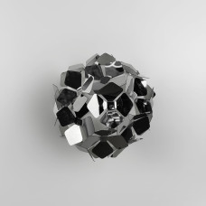 Флористичне бра у хромованому корпусі у вигляді світлової кульки