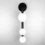Изображение Настінний чорний світильник з 3 білими плафонами ИМ Light-Deco 1 